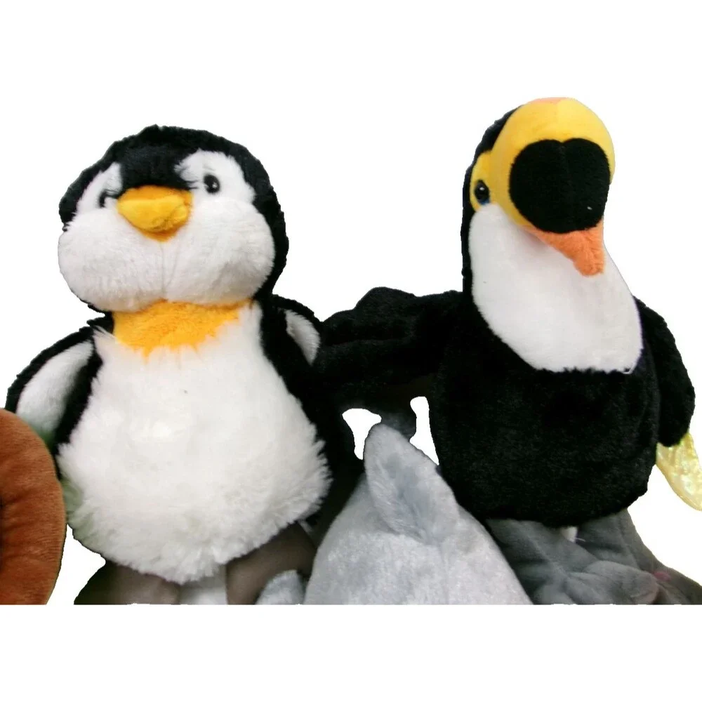 Ganz Webkinz Lot of 5 Assorted Plush Stuffed Animals Turtle Penguin Dolphin Fish